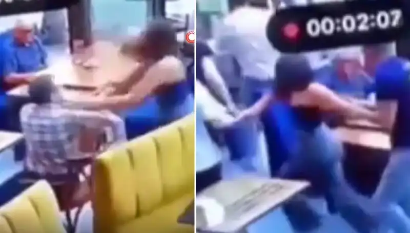 Garsonla Tartışan Müşteri, Sonunda Dayak Yedi!